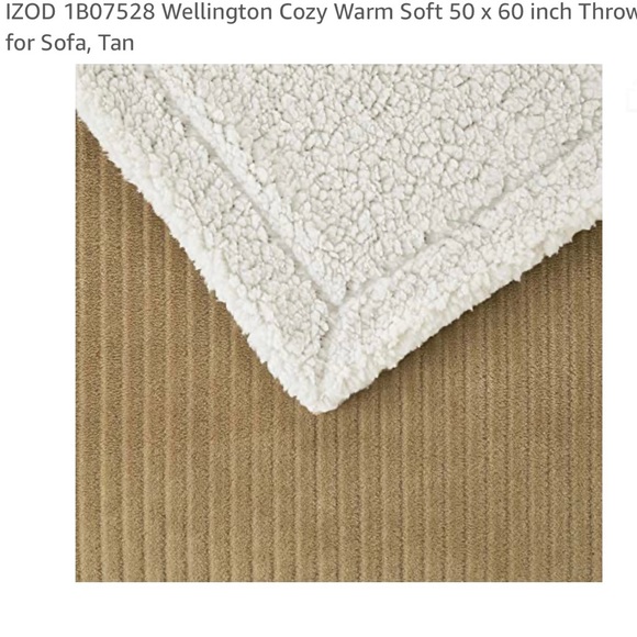 IZOD Ribbed Plush Sherpa Throw - Picture 3 of 6